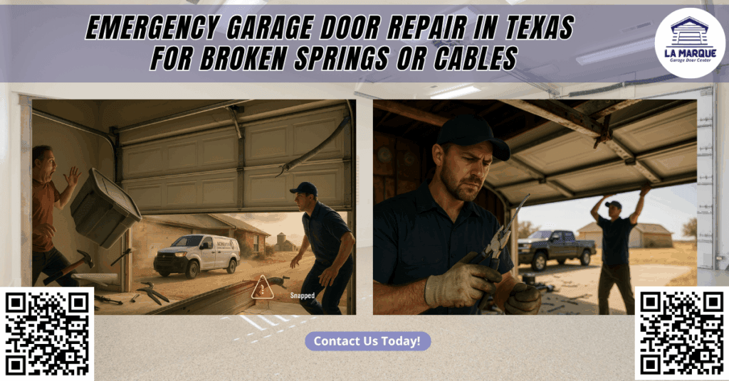Emergency Garage Door Repair in Texas for Broken Springs or Cables - La Marque Garage Door Center