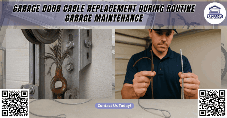 Garage Door Cable Replacement During Routine Garage Maintenance - La Marque Garage Door Center